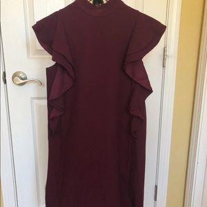 Kate Spade Burgundy knee height dress
